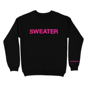 Pink Suede "Sweater" Crewneck Sweatshirt
