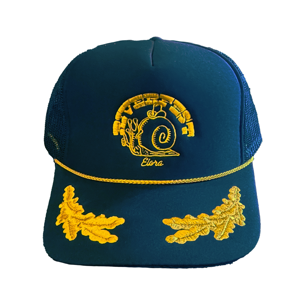 Riverfest Snail With Leaf Crest Trucker Hat