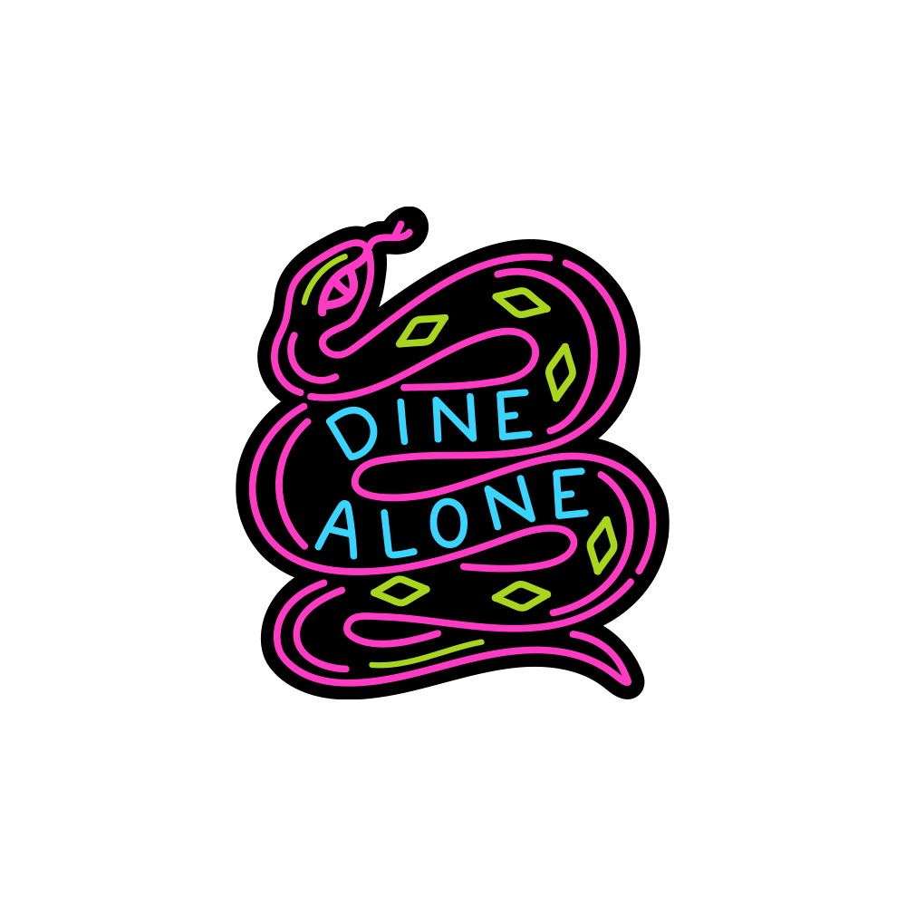 Neon Snake Enamel Pin