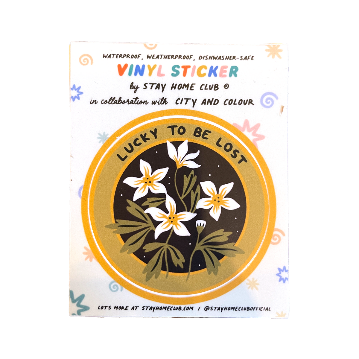 Lucky To Be Lost Vinyl Sticker