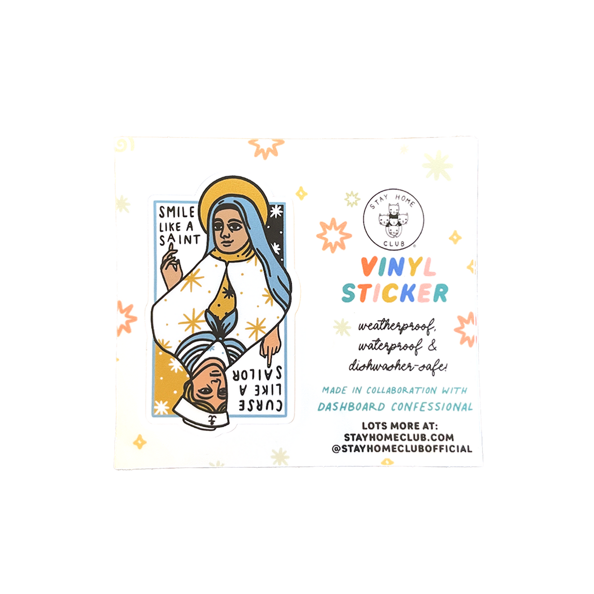 Smile Like A Saint/Curse Like A Sailor Vinyl Sticker