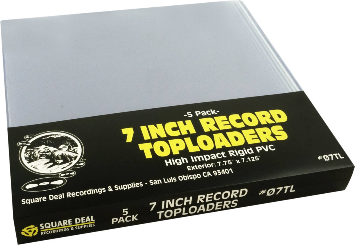 Rigid PVC Record Toploader (7&quot; Record - 5 Pack)